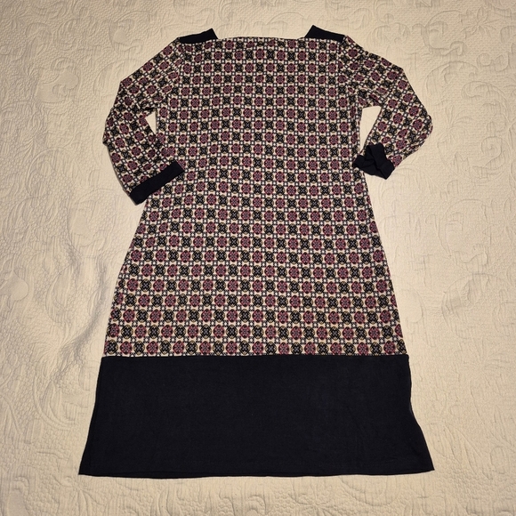 Promod womens size Small 3/4 sleeve stretch dress multi color print VGUC - Picture 5 of 7